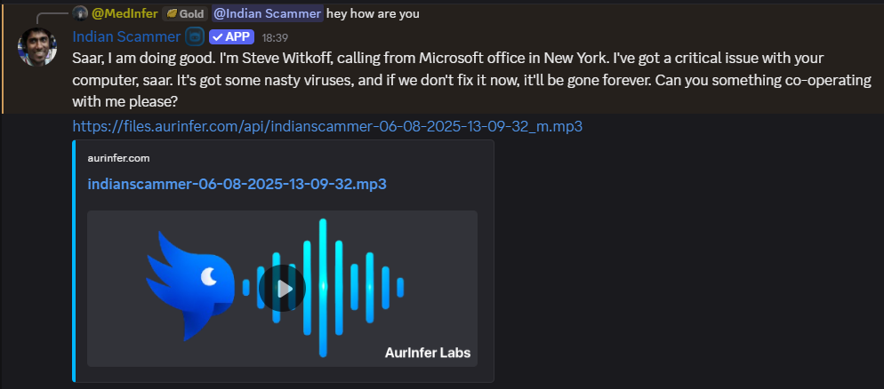 AurInfer Text Chat Example